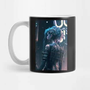 Futuristic Cyber Woman Mug